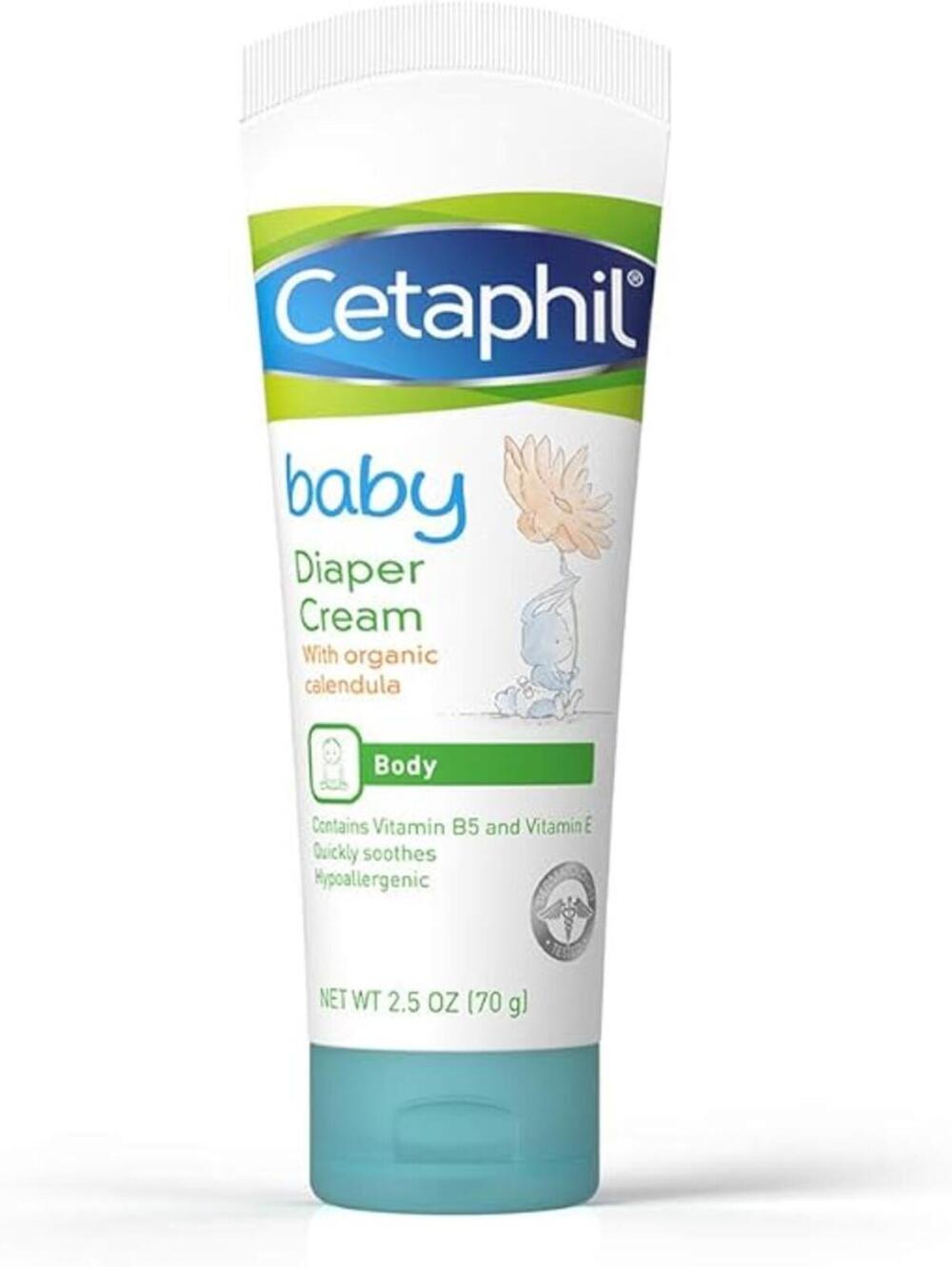 Cetaphil Baby Diaper Cream with Organic Calendula, Vitamin B5 and E, 2.5 Ounce